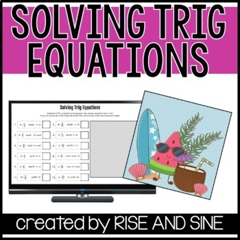 Preview of Solving Trig Equations Self-Checking Digital Activity