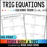 Solving Trig Equations Study Guide and Test