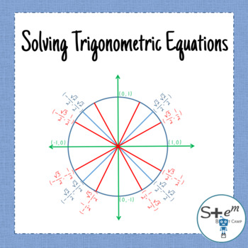 Preview of Solving Trigonometric Equations (Digital and Printable Options!)