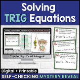 Solving Trigonometric Equations Self Checking Digital Activity
