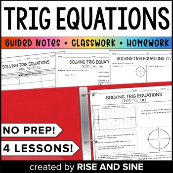 Preview of Solving Trigonometric Equations Unit Bundle