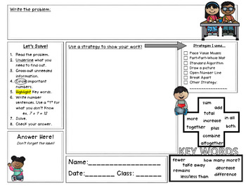 Solving Two-digit Multi-step Word Problems With Graphic Organizer