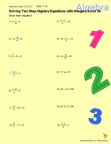 Solving Two Step Algebra Equations with Integers Level 2b 