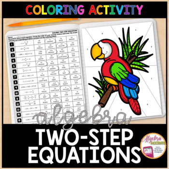 Solving Two Step Equations Coloring Activity By Algebra Accents Tpt