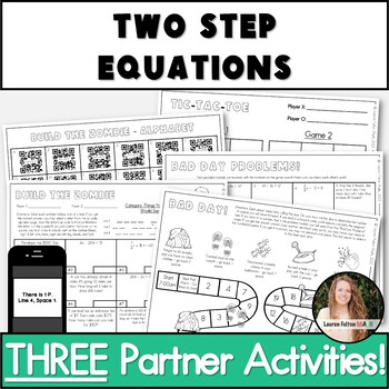 Preview of Solving Two Step Equations Activity | Partner Activities