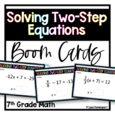 Solving Two Step Equations Boom Cards