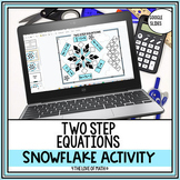 Solving Two Step Equations Build a Snowflake Printable or 