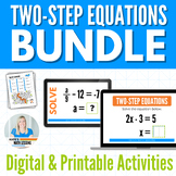 Solving Two Step Equations Bundle Digital & Printable Activities