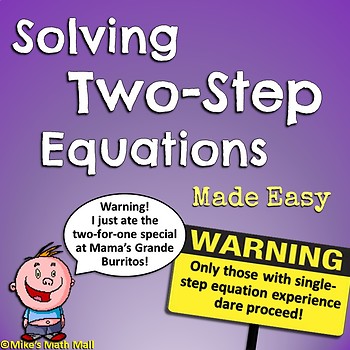 Preview of Two-Step Equations - Bundled Unit