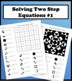 Solving Two Step Equations Color Worksheet Practice 1