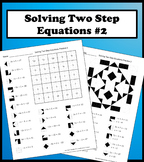Solving Two Step Equations Color Worksheet Practice 2