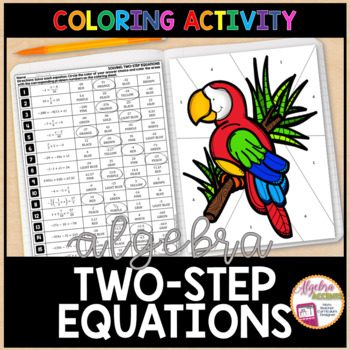 Preview of Solving Two Step Equations Coloring Activity