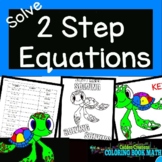 Solving Two Step Equations Coloring Book Math