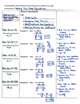 cornell notes example math
