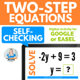 Solving Two Step Equations Digital Activity for Google or Easel