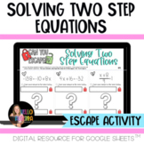 Solving Two Step Equations Digital Escape Activity