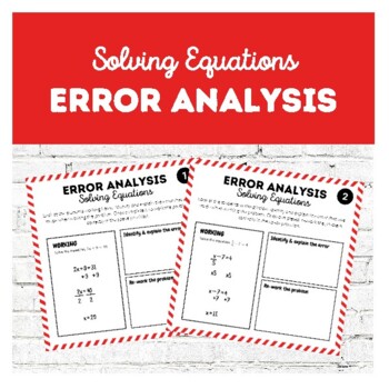 Preview of Solving Two-Step Equations Error Analysis