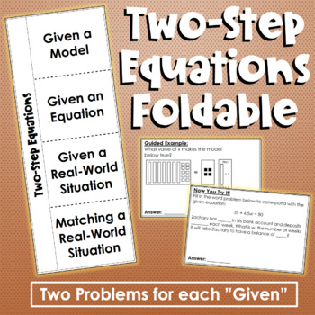 Solving Two-Step Equations Foldable by Catnip's Word Walls | TpT