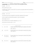 Solving Two Step Equations Guided Notes with Practice