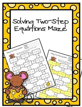 Preview of Solving Two-Step Equations Maze
