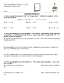 Solving Two Step Equations- Mid Unit Quiz. Unit 6 Pearson'