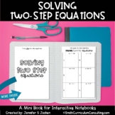 Solving Two Step Equations Mini Book 7th Grade
