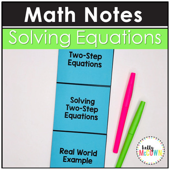 Preview of Solving Two Step Equations Notes | Solving Two Step Equations Activity