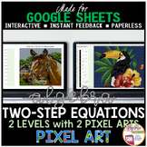 Google Sheets Digital Pixel Art Math Solving Two Step Equations