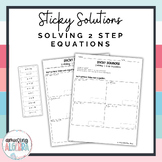 Solving Two Step Equations Peel and Stick Activity