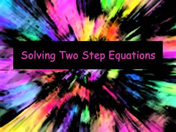 Preview of Solving Two Step Equations Powerpoint Romano