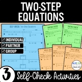 Solving Two-Step Equations Practice | Self-Check Review Ac