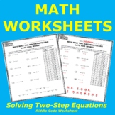 Solving Two-Step Equations Riddle Code