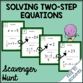 Solving Two Step Equations Scavenger Hunt Activity