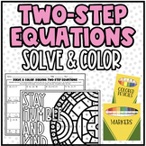 Solving Two-Step Equations | Solve & Color | Class Activit