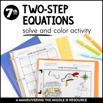 Preview of Solving Two-Step Equations Activity | Solving Equations Activity for 7th Grade