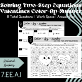 Solving Two-Step Equations | Valentines Color-By-Number