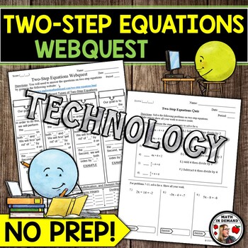 Preview of Two-Step Equations Webquest