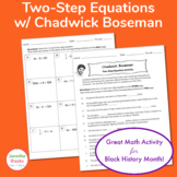 Solving Two Step Equations Worksheet Chadwick Boseman (Bla