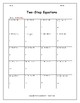 Solving Two-Step Equations Worksheet | Math Riddle by Algebra Funsheets