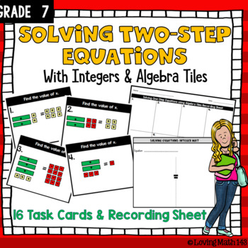 Preview of Solving Two-Step Equations using Algebra Tiles (hands-on)