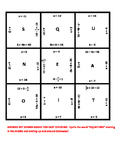 Solving Two-Step Equations with Integers 3 x 3 Puzzle