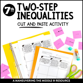 Preview of Two-Step Inequalities Activity | Write and Solve Real-World Inequality Problems
