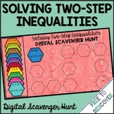 Solving Two Step Inequalities Digital Scavenger Hunt