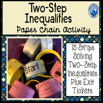 Preview of Solving Two Step Inequalities Paper Chain Activity