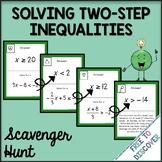 Solving Two Step Inequalities Scavenger Hunt Activity