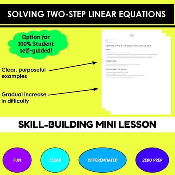 Preview of Solving Two-Step Linear Equations Mini-Lesson