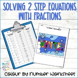 Solving Two step Equations with Fractions Winter Math Colo