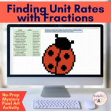 Solving Unit Rates (with Fractions) Mystery Pixel Art Activity