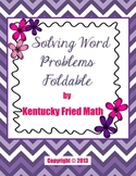 Solving Word Problems Foldable for Interactive Notebook Mi