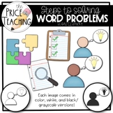 Solving Word Problems Icon Clipart Set